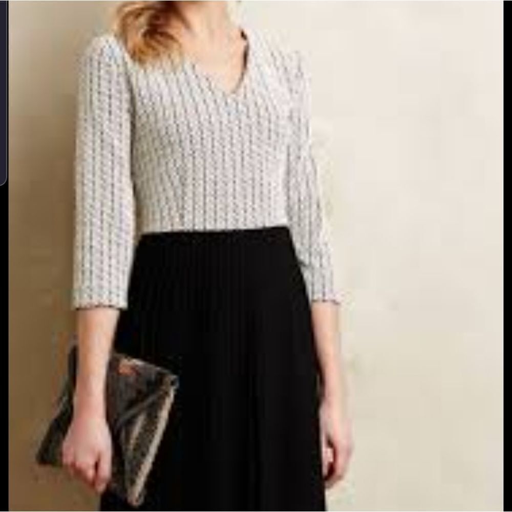 Anthropologie Ganni crossover knit accordion skirt